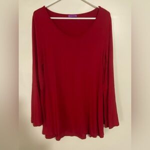 Mountain Mamas Red Long Sleeve Women's Top